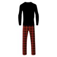 thumbnail image 4 of Fgnfyis Family Christmas Pajamas Matching Sets Long Sleeve Tops Plaid Pants Soft Cozy 2 Piece Pajamas Set Sleepwear, 4 of 4