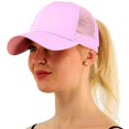 thumbnail image 2 of LAICAIW Ponytail Baseball Cap Messy High Bun Adjustable Mesh Trucker Sun Hat for Women, 2 of 4