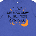 thumbnail image 4 of Inktastic I Love My Maw Maw to the Moon and Back Youth T-Shirt, 4 of 5