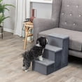 thumbnail image 7 of TRIXIE 3-Step Foldable Velour Pet Stairs with Storage, Gray, 7 of 7