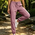 thumbnail image 4 of WIZUTIZ Women's Tapered Jogger Pants Elastic Waist Drawstring Side Pockets Athletic Sweatpants Workout Running Hiking Soft Stretchy Comfy Everyday, 4 of 6