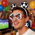 thumbnail image 4 of Set de accesorios para fiestas de fútbol con cintas, gafas para fotos y decoraciones para el día del partido, 4 of 6
