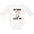 thumbnail image 3 of Inktastic My Nana Loves Me Girls Girls Long Sleeve Baby Bodysuit, 3 of 5