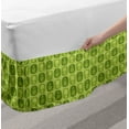thumbnail image 2 of Geometric Bed Skirt, Squircles in Different Forms Monochromatic Nature Tones Retro Illustration, Elastic Bedskirt Dust Ruffle Wrap Around for Bedding Decor, 4 Sizes, Olive Green, by Ambesonne, 2 of 2