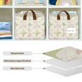 thumbnail image 4 of Yayeee Foldable Storage Basket for Shelves with Handles Waterproof Cloth Bins, Pastel Pink Geometric, 4 of 7