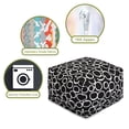 thumbnail image 6 of Majestic Home Goods Indoor Cotton Black Fusion Ottoman Pouf, 6 of 6
