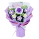 thumbnail image 4 of Ramo de flores de ganchillo completo, flores artificiales, rosa tejida para casa, boda Púrpura, 4 of 9
