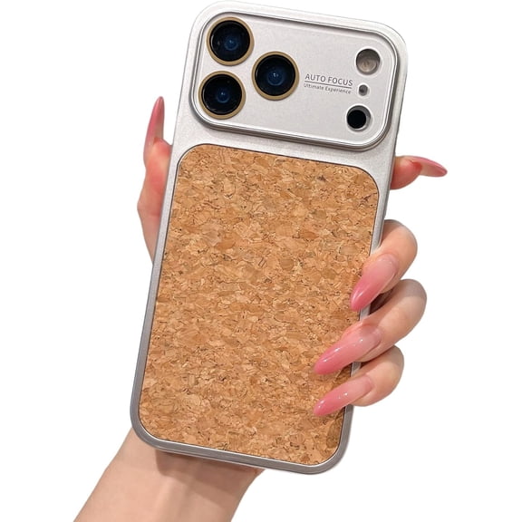 Wood Pattern Back Camera Protect Phone Case for iPhone (Gray,iPhone 13 Pro Max)