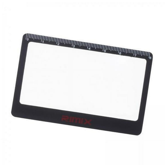 SunniMix 5x Pocket Len Magnifier Outdoor Fre HD Reading Glass Credit Card Size Black