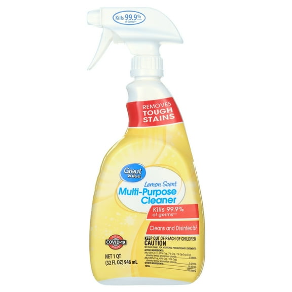Great Value Multi-Purpose Cleaner, Lemon Scent,  32 FL OZ