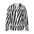 thumbnail image 2 of Uemuo Zebra Pattern Women's Full Zip UPF 50+ Sun Protection Hoodie Jacket Long Sleeve Sun Shirt Hiking Outdoor Performance with Pockets-3X-Large, 2 of 9