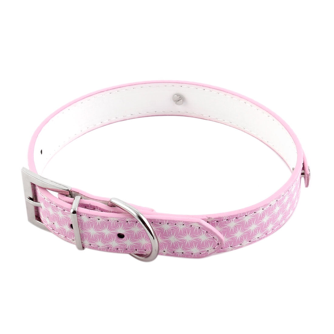 Pet Faux Leather Adjustable Dog Doggy Puppy Belt Buckle Collar Neck