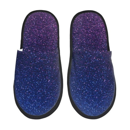 

Pofeuu Neon Glitter Print EVA Fuzzy House super light Slippers Slippers Scuff Outdoor Indoor Warm Cozy Plush Bedroom Shoes Soft Flat Comfy Anti-Slip-Medium