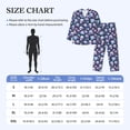 thumbnail image 4 of Lsque flower Skull in starry sky Pattern Long Sleeve Pajama Set for Men - Soft 2-Piece Sleepwear and Loungewear Set with Pockets, Comfy Nightwear-X-Large, 4 of 7