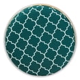 thumbnail image 3 of Baxton Studio Pouf en Métal Tapissé de Velours Vert Turquoise, 3 of 7