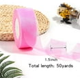 thumbnail image 2 of NOGIS Pink Sheer Ribbon, 50 Yards 1-1/2 inch Wide Shimmer Sheer Organza Ribbon for Bow Making, Gift Wrapping, Box Packaging, Crafting, Christmas Decoration and More, 2 of 7