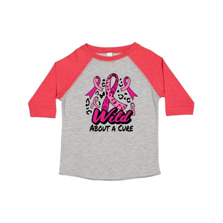 

Inktastic Breast Cancer Awareness Wild About a Cure Gift Toddler Boy or Toddler Girl T-Shirt