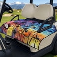 thumbnail image 3 of Psesaysky Golf Cart Seat Covers with Extra Handle, Portable Golf Seat Towel Blanket, Tropical Style Non-slip Back, All Seasons Fit for EZGO, Yamaha, Club Car Front Seats, Galaxy Palm Tree, 3 of 8