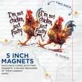 thumbnail image 4 of (2 Pack) Funny Chicken Magnets - I'm Not Chicken Just Poultry in Motion Magnets - Humorous Kitchen Decor Magnets- 5" On Longest Side - for Fridges, Toolboxes, Cars - Made in USA - MAG2599, 4 of 7