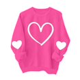 thumbnail image 4 of Valentine Sweatshirts For Women 2026 Cotton Couples Heart Graphic Crewneck Pullover Soft Fashion Valentines Sweat Shirts, 4 of 9