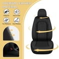 thumbnail image 4 of DIKSOAKR Car Seat Covers Full Set for Jeep Cherokee 2014-2025 Waterproof Leather Seat Covers Cushion Lumbar Support Comfort Automotive Interior Black,Full Set(2 Row 5 Seats), 4 of 11