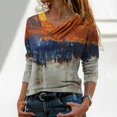 thumbnail image 2 of YDLCAFD Mode de Pâques Blouse Décontractée Imprimée pour Femmes Col en V Boutons Manches Longues, 2 of 7