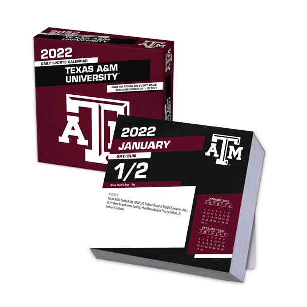 Texas A M Fall 2023 Calendar Col Texas A&M Aggies 2022 Desk Calendar - Walmart.com