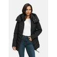 thumbnail image 3 of Marikoo Women's Hip-Covering Quilted Winter Jacket with Hood - Tailored Fit - Tivaa XVI, 3 of 10