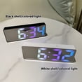 thumbnail image 2 of Digital LED Alarm Clock Mirror USB Battery Dual Power 2 Levels Adjustable Brightness Desk Clock for Office Travel, 2 of 8