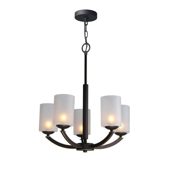 Woodbridge Lighting Mirage 5-Light Opal Glass & Steel Chandelier in Bronze