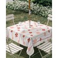 thumbnail image 2 of Square Outdoor Tablecloth with Umbrella Hole Pink White Cherry Blossom Outside Table Cloth Waterproof Patio Table Cover Farmhouse Petals Floral Zipper Tablecloths for Picnic Party Camping 54x54 Inch, 2 of 8