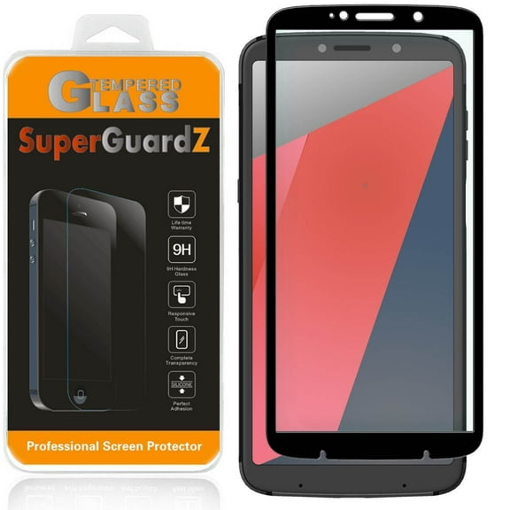 For Motorola Moto Z3 Play - SuperGuardZ FULL COVER Tempered Glass Screen Protector [Edge-To-Edge Protect, Anti-Scratch, Anti-Bubble]   2 Stylus Pen