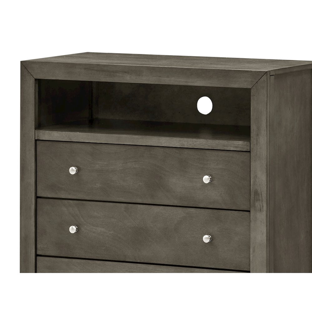 Glory Furniture Burlington Media Chest in Gray Color