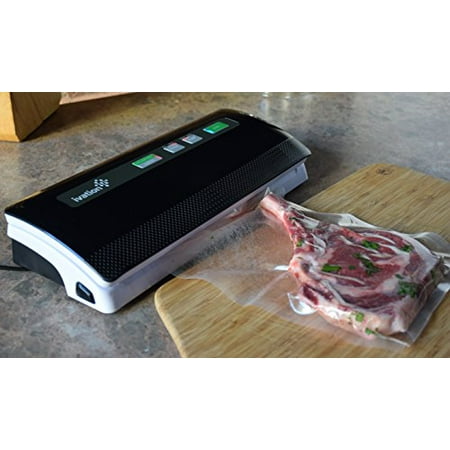 Ivation Vacuum Sealer, for Moist and Dry Food & Non-Food Items, Used for Storage & Sous Vide Cooking with Starter Kit, Seals up to 12-inch Wide Bags (Black)