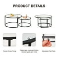 thumbnail image 7 of Glory Patio Modern Curved Steel Coffee Table with 1 Big and 1 Small, Black, 7 of 7