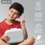 Bentgo Chill Kids Leak-Proof Lunch Box - 4-Compartment Bento Box with Built-In Ice Pack, 3.3 Cup Capacity, PFAS & BPA-Free, Microwave & Dishwasher Safe, Ideal Size for Ages 3 to 7 (Gray)