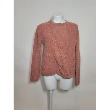 Joan Vass Women's Sweater, Penne Pink, Size M