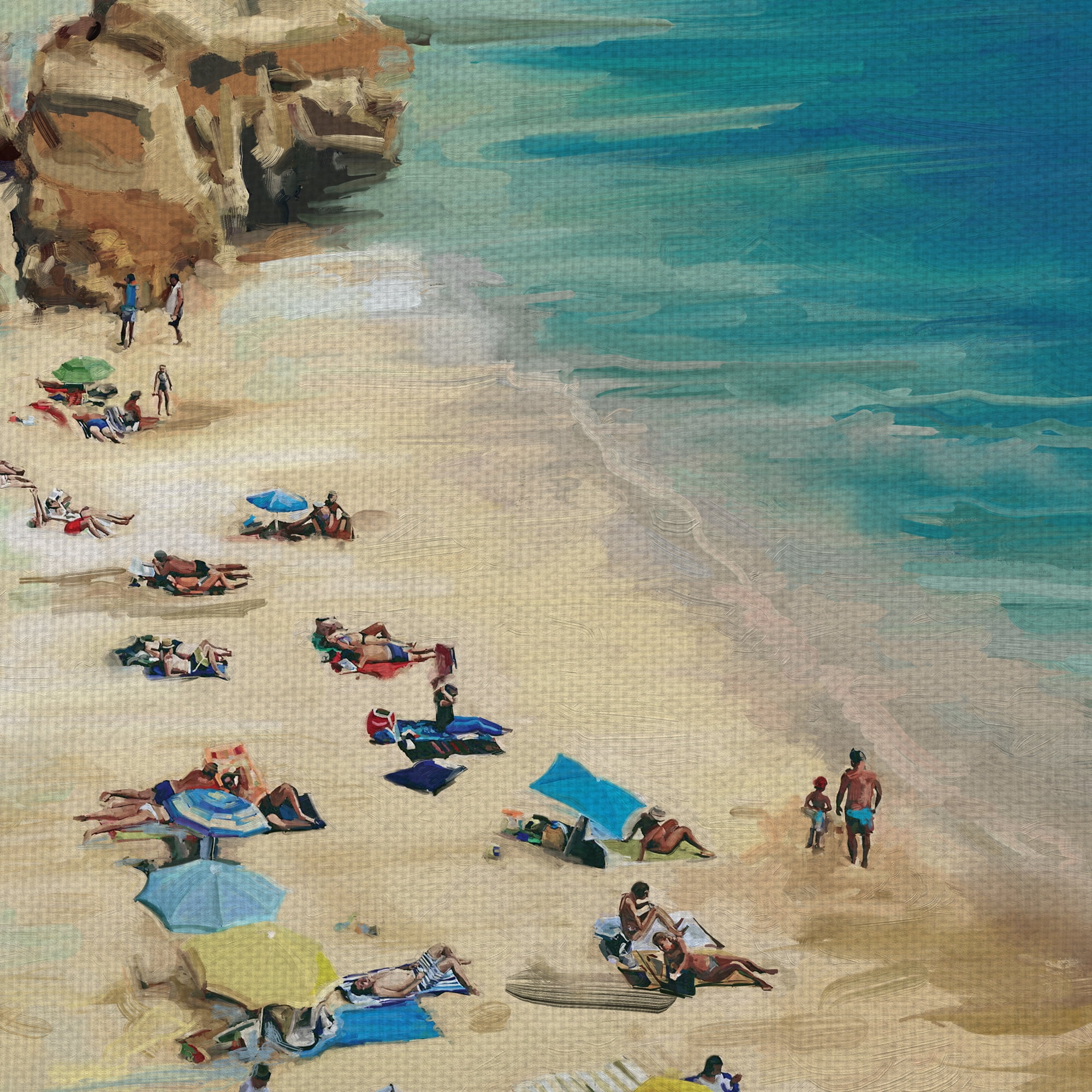 Masterpiece Art Gallery Best Kept Secret Beach View By Studio Arts Canvas Art Print 24" x 24"