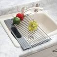 thumbnail image 3 of Over-the-Sink Roll-Up Drying Rack with Utensil Holder by Home Marketplace, 3 of 7