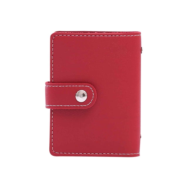 Mini Savings Binder, PU Leather Pocket Money Organizer, Bank Card & Credit Card Storage Rack, Compact Money Binder, Personalizable for Savings Challenges, Office & College Organizer