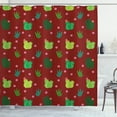 thumbnail image 1 of Ambesonne Cactus Spring Flower Shower Curtain, Cartoon Plants, 69"Wx84"L, Green Ruby Pink, 1 of 3