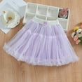 thumbnail image 2 of Utlike Jupe en Tulle Superposée pour Filles Robe de Soirée Décontractée Taille Élastique Douce Confortable Jupes Tendances Mode Mini Jupe pour Fille Taille 5 Ans-6 Ans, 2 of 3