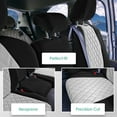 thumbnail image 6 of For Toyota Sienna 2011-2020 FH Group Neoprene Waterproof Custom Fit Car Seat Covers - Gray/Black 2nd Row, 6 of 6