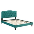 thumbnail image 3 of Modway Amber Tufted Performance Velvet King Platform Bed in Teal, 3 of 10