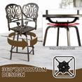 thumbnail image 4 of Magic Union 3-Piece Cast Aluminum Patio Bar Set - Outdoor Bar Stools Set of 2 - Outdoor High Top Table and Swivel Chairs Bistro Set for Backyard Garden Outside (3-Piece with Khaki Cushion), 4 of 10