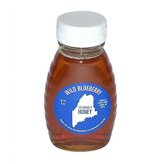 Maine Wild Blueberry Honey - 8oz, U.S GRADE A