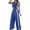 Blue, variant on Women's Color Casual Fashion Sleeveless Vest And Pants Two-piece Set White XL White XL
