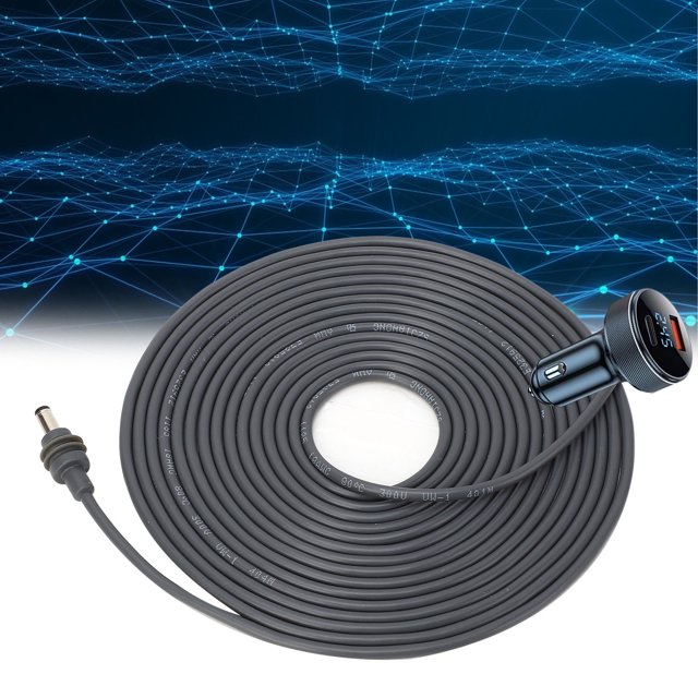 Câble d'Alimentation DC, Jauge de Fil 18AWG 2M 6.5 Pieds Cordon d'Alimentation Extérieur pour Bus Camion RV
