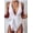 White, variant on Hotian Women Plunge V Neck Self Tie One Piece Monokini Swimsuit Red L