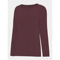 thumbnail image 2 of Womens Long Sleeve Round Neck Shirts Casual Basic Tops Tee Shirts Fall Winter Tops, 2 of 5